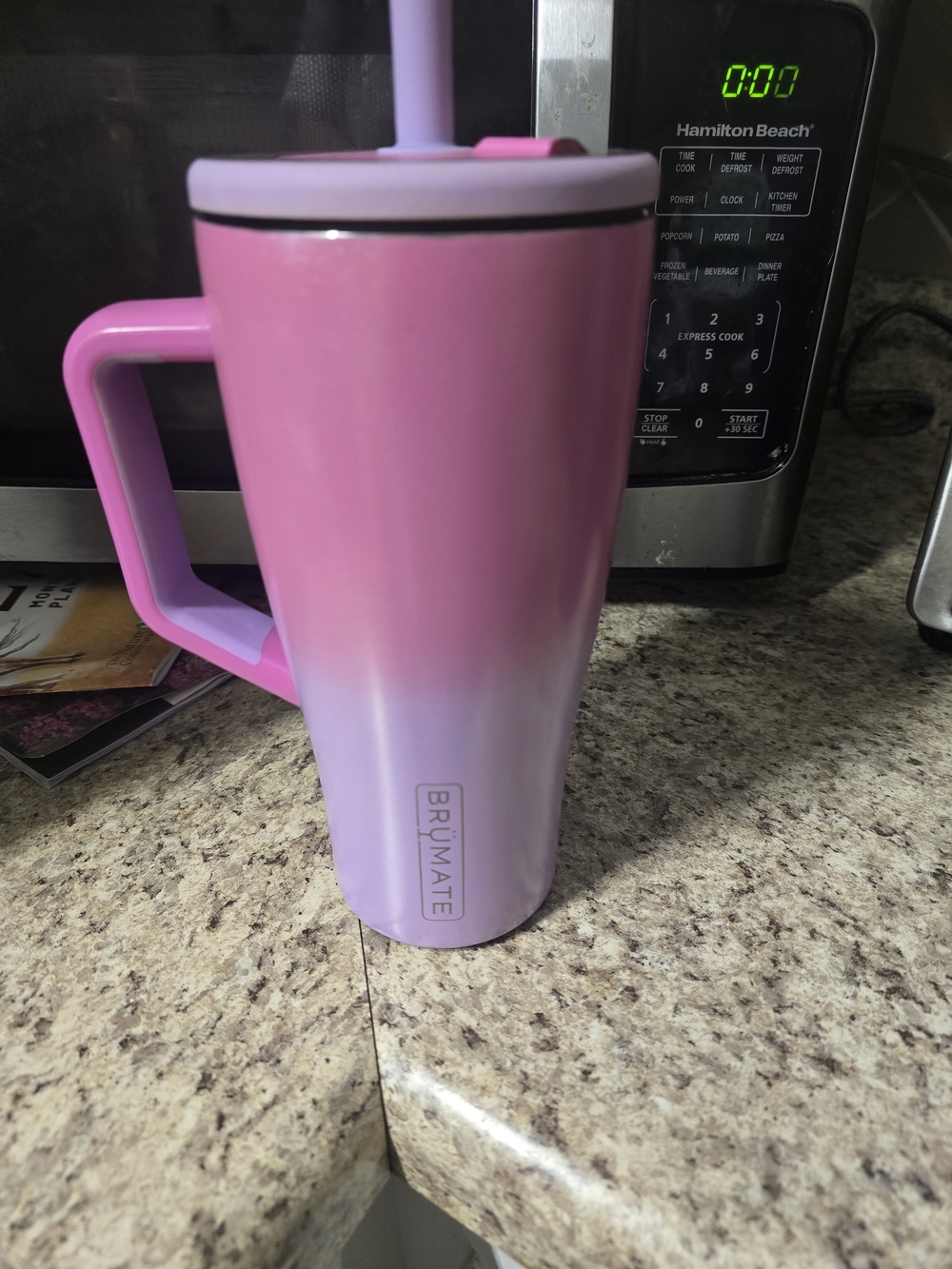 Brumate Ombre Pink-Lavender Insulated Travel Mug with Handle